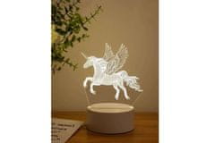 Unicorn Originálna 3D nočná lampa - Jednorožec 