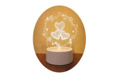 GADGET Originálna 3D nočná lampa - Kvetina a srdce 