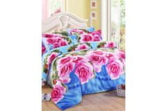 EXCELLENT 3-dielna súprava posteľnej bielizne 135x200 cm - Ruže a motýle