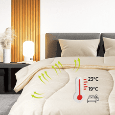 Vitapur Celoročná deka z bambusových vlákien, 200x200 cm - Dýchacia a odvádzajúca vlhkosť pre celoročné pohodlie.