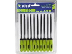EXTOL Pilníky ihlové 150 mm, rôzne druhy, sada 10 ks - EXTOL CRAFT EX8801