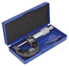 SATRA Mikrometer strmeňový, rozsah 0 - 25 mm, delenie 0,01 mm