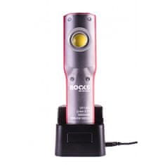MDTools Dielenská montážna lampa LED COB 5W a UV LED 1W, nabíjací USB, stojan, hák a magnet