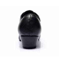 Burtan Dance Shoes Moderni črni usnjeni čevlji iz Cadiza, 35