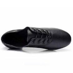Burtan Dance Shoes Moderni črni usnjeni čevlji iz Cadiza, 35