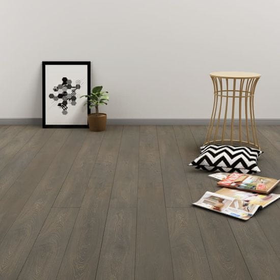 Vidaxl Samolepiace podlahové dosky 4,46 m2, 3 mm, PVC, sivé a hnedé