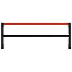 Vidaxl Rám na pracovný stôl kovový 150x57x79 cm čierno-červený