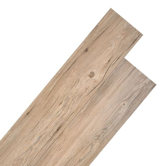 Vidaxl Podlahové dosky z PVC 5,26 m2, 2 mm, hnedý dub