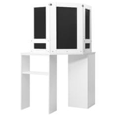 Vidaxl Rohový toaletný stolík kozmetický stolík make-up stolík biely