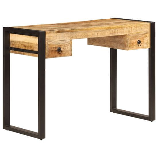 Vidaxl Stôl z mangovníkového dreva s 2 zásuvkami 110x50x77 cm