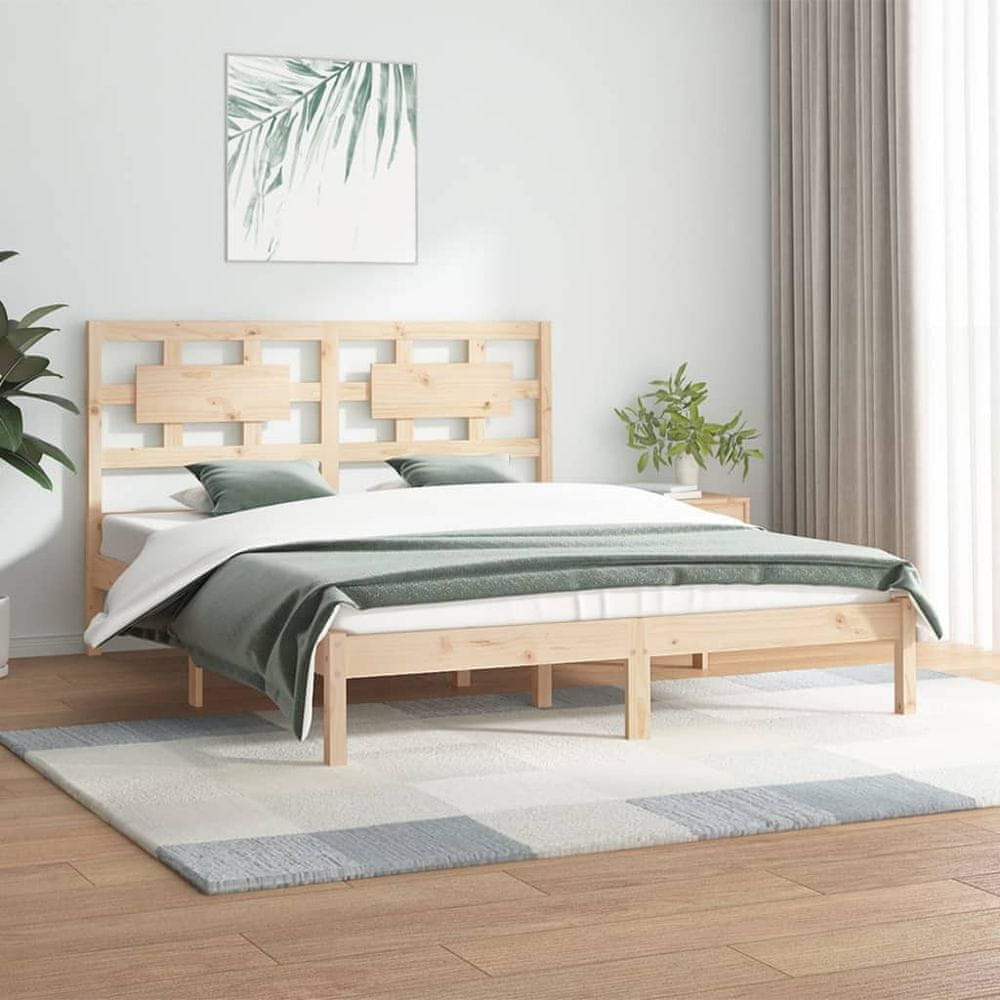 Vidaxl Rám postele, masívne borovicové drevo, 200x200 cm
