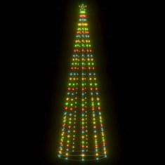 Vidaxl Vianočný stromček, kužeľ, 330 LED, farebné svetlo 100x300cm