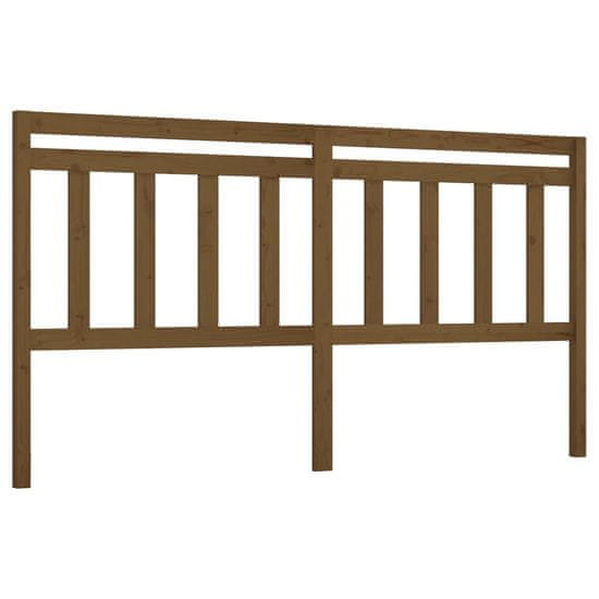 Vidaxl Čelo postele, hnedé, 186x4x100 cm, masívne borovicové drevo