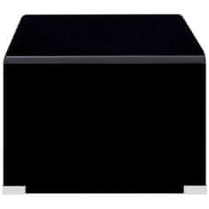 Vidaxl Konferenčný stolík, čierny 98x45x31 cm, tvrdené sklo