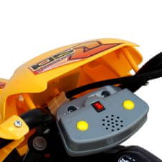 Vidaxl Elektrická motorka pre deti žltá