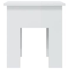 Vidaxl Konferenčný stolík lesklý biely 40x40x42 cm drevotrieska