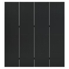 Vidaxl 4-panelové paravány 2 ks čierne 160x180 cm oceľ