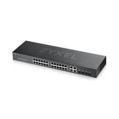 Zyxel GS1920-24v2, 28 Port Smart Managed Switch 24x Gigabit Copper and 4x Gigabit dual pers., hybrid mode, standalone or