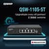switch QSW-1105-5T (5x 2,5GbE port, pasiv. chladenie, 100M/1G/2,5G, Broadcom Chipset)