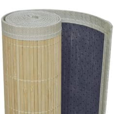 Vidaxl Obdĺžnikový prírodný bambusový koberec 120x180 cm