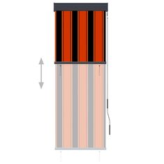Vidaxl Vonkajšia zatemňovacia roleta 60x250 cm oranžová a hnedá