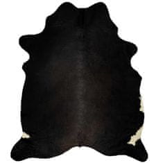 Petromila vidaXL Koberec z pravej hovädzej kože čierny 180x220 cm