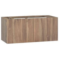 Vidaxl Nástenná kúpeľňová skrinka 90x39x40 cm masívne tíkové drevo