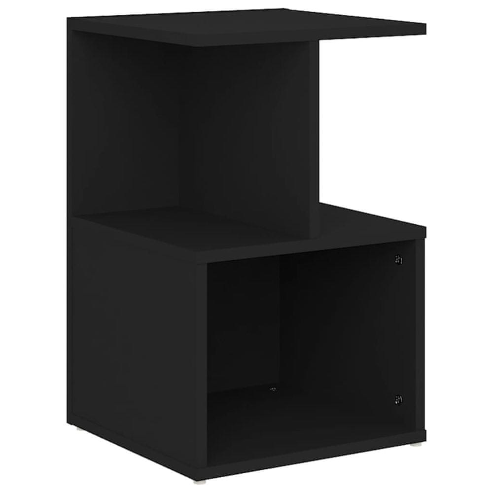Vidaxl Nočný stolík, čierny 35x35x55 cm, kompozitné drevo