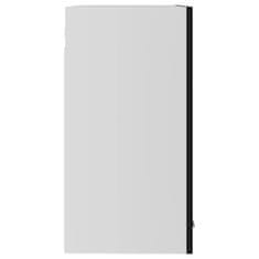 Vidaxl Presklená závesná skrinka, čierna 60x31x60 cm, kompozitné drevo