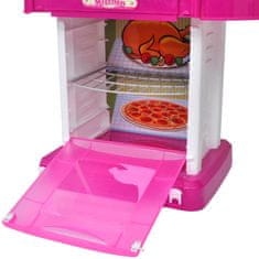 Vidaxl Detská kuchynka na hranie, ružová, svetelné a zvukové efekty