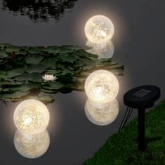 Vidaxl Solárne LED plávajúce svetelné gule pre rybník/bazén 3ks