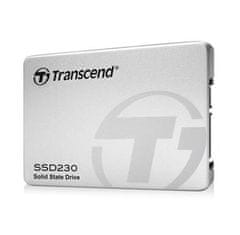 Transcend SSD230S 512GB SSD disk 2.5'' SATA III, 3D TLC, Aluminium casing, 560MB/s R, 500MB/s W, strieborný
