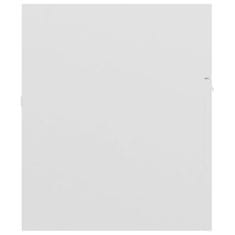 Vidaxl Skrinka pod umývadlo, lesklá biela 100x38,5x46 cm