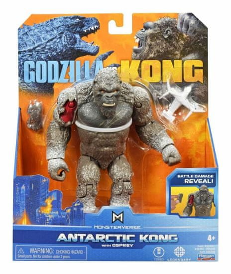 PLAYMATES TOYS Godzilla vs King Kong z Antarktídy s Osprey cca 15 cm