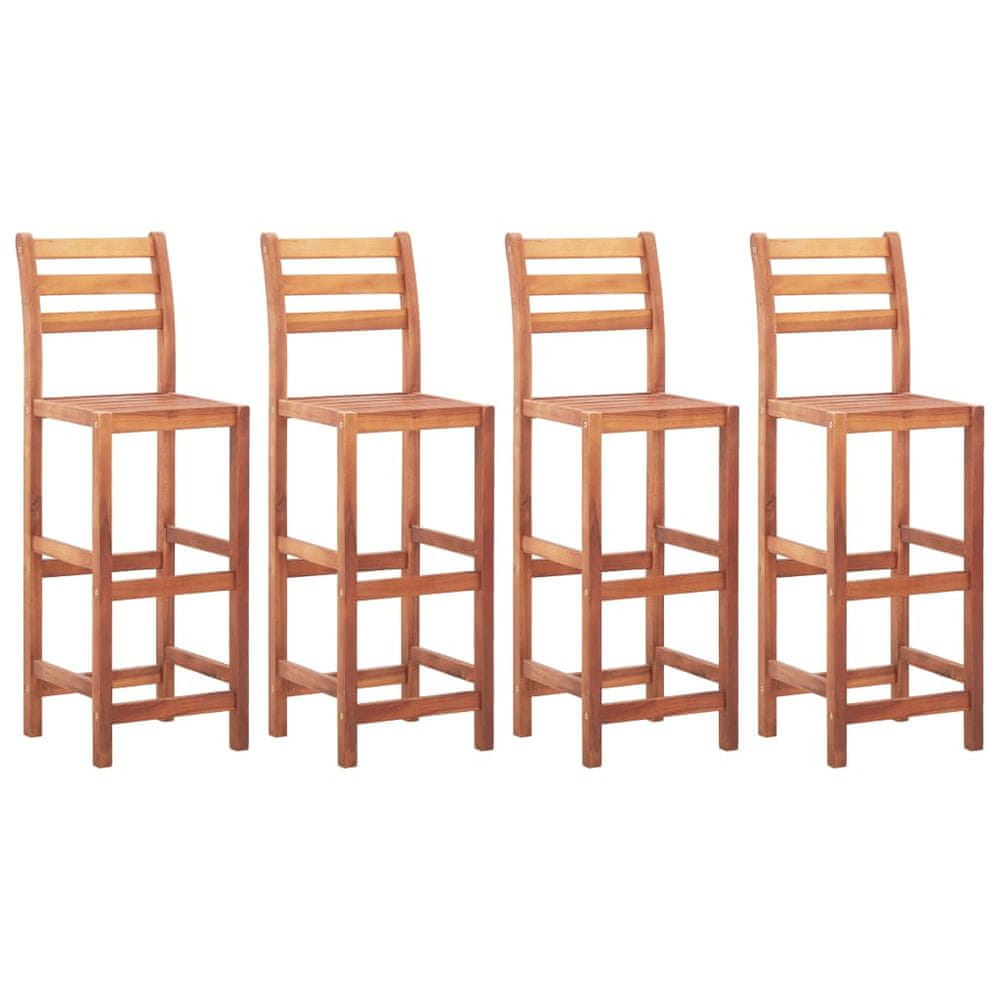 Vidaxl Barové stoličky 4 ks, akáciový masív