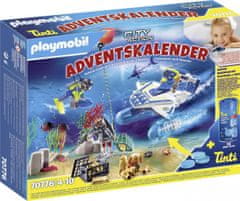 Playmobil Christmas 70776 Adventný kalendár "Zábava vo vode Nasadenie policajných potápačov