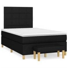 shumee Boxspring posteľ s matracom čierny 120x200 cm látka