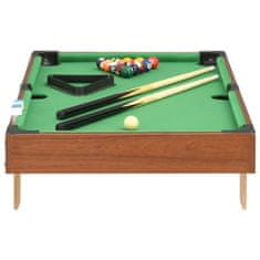 Vidaxl 3-stopový mini gulečníkový stôl hnedý a zelený 92x52x19 cm