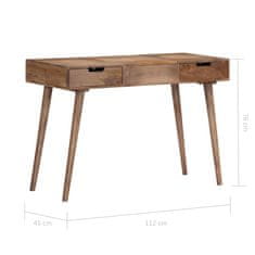 Vidaxl Toaletný stolík z mangovníkového dreva 112x45x76 cm