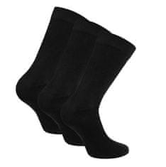 Northix Bambusové ponožky, čierne - 3-balenie - 41-45 