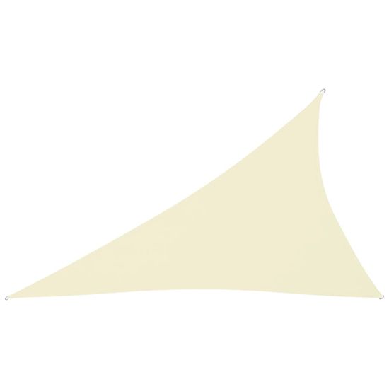 Vidaxl Tieniaca plachta, oxford, trojuholníková 4x5x6,4 m, krémová