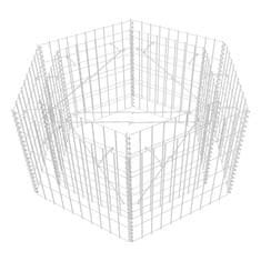 Vidaxl Šesťhranný gabiónový vyvýšený záhon 100x90x50 cm