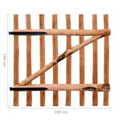 Petromila vidaXL Jednokrídlová brána, impregnované drevo, 100x100 cm