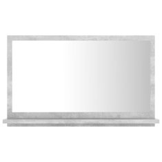 Vidaxl Kúpeľňové zrkadlo, betónovo sivé 60x10,5x37 cm, drevotrieska