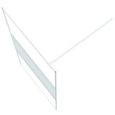 Vidaxl Sprchová zástena biela 115x195 cm priehľadné ESG sklo