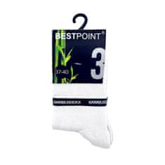 Northix Bambusové ponožky, biele - 3-balenie - 37-40 