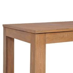 Vidaxl Jedálenský stôl, tíkový masív s prirodným povrchom 140x70x76 cm