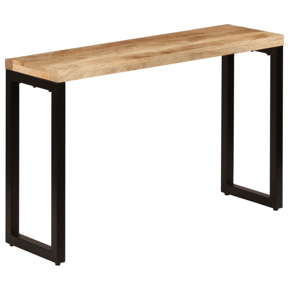 Petromila vidaXL Konzolový stolík 120x35x76 cm mangové drevo a oceľ