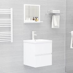 Kúpeľňové zrkadlo, biele 40x10,5x37 cm, drevotrieska