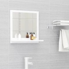 Kúpeľňové zrkadlo, biele 40x10,5x37 cm, drevotrieska